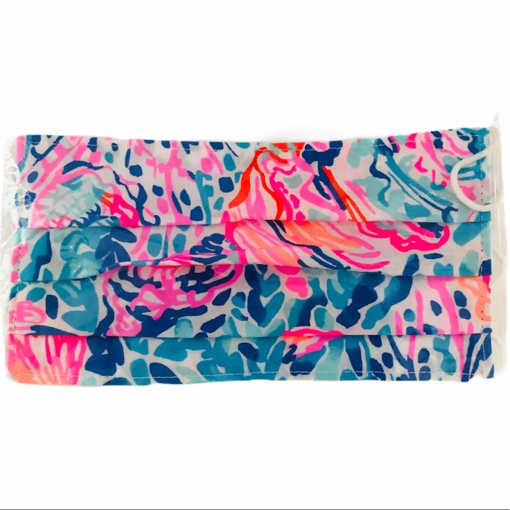Lilly Pulitzer (3) three NWT authentic tropical face masks set of 3